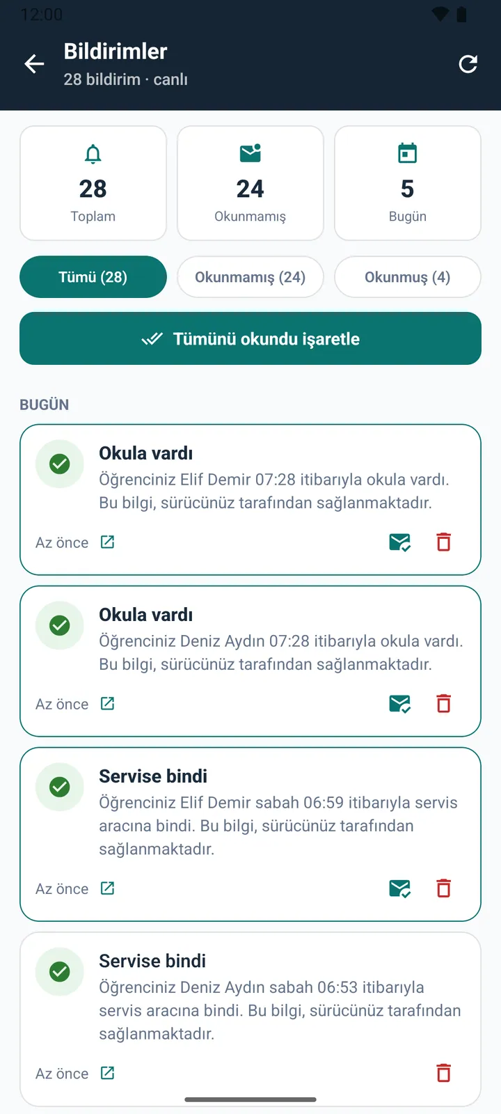 ServisX — Bildirimler